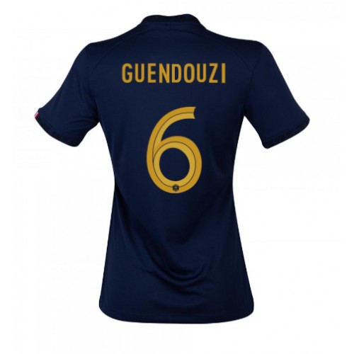 Frankrike Matteo Guendouzi #6 Hjemmedrakt Kvinner VM 2022 Kortermet Frankrike Matteo Guendouzi #6 Hjemmedrakt Kvinner VM 2022 Kortermet